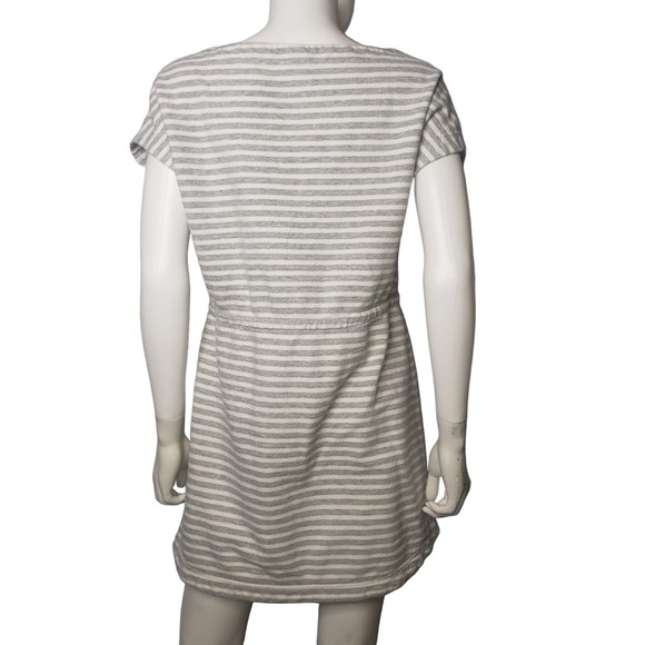 TRIXIE + LULU Gray and White Nautical Striped Dress Size Medium - Picture 2 of 5